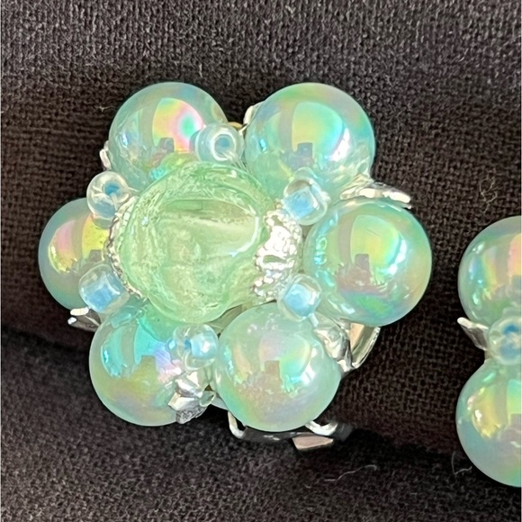 Vintage Iridescent Earrings - Picture 6 of 12